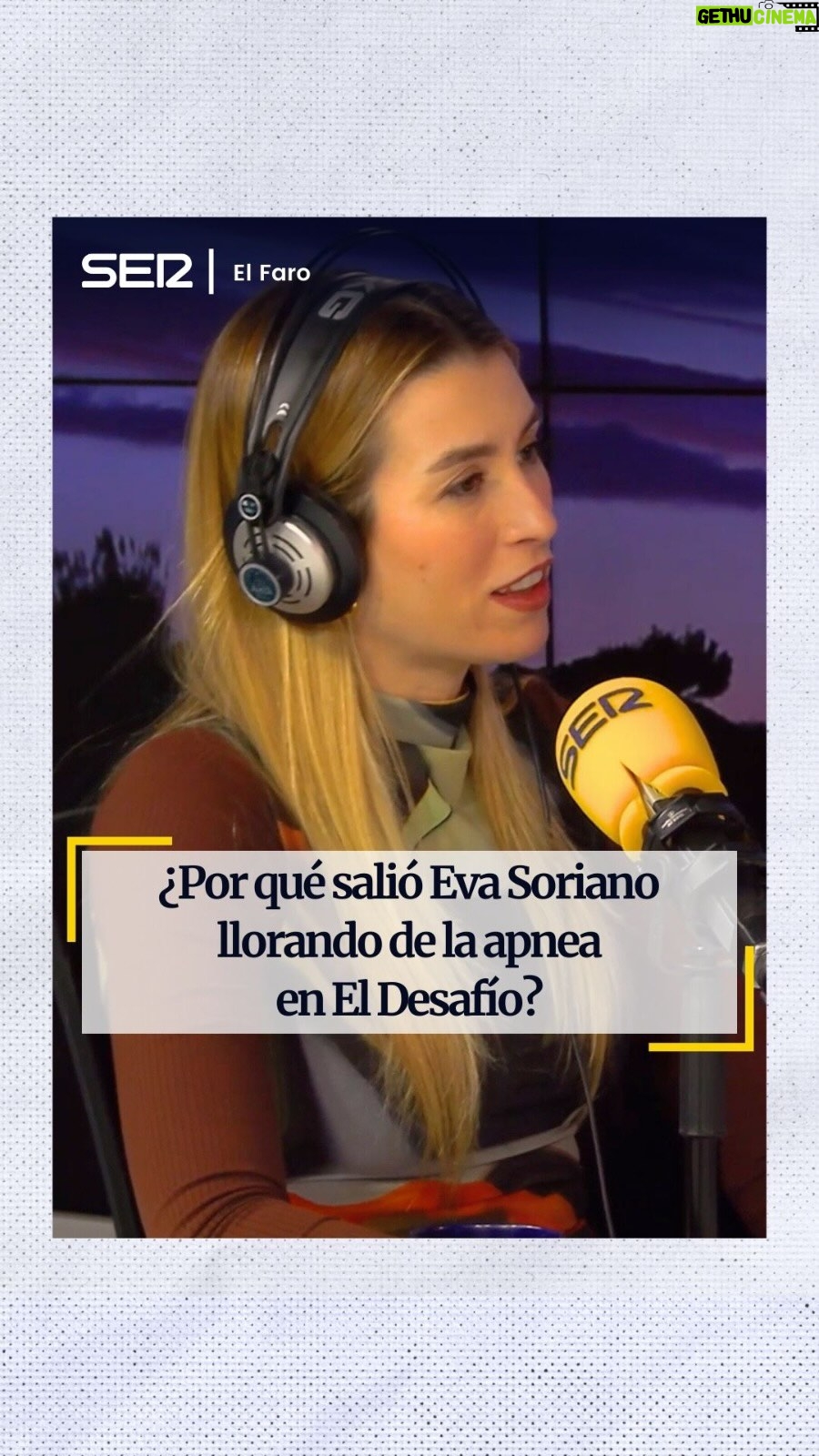Eva Soriano - 23.9K Likes - ❤️ Este momento diario de Patricia 

En El Desafío, @evasoriano_ vivió uno de los momentos más duros a nivel personal: la apnea que la dejó llorando ante las cámara, y que muchos desconocíamos el trasfondo de esa experiencia.

Al encontrarse sola y en el silencio propio de la apnea, en silencio con sus pensamientos, se derrumbó. 

📹 Entrevista completa en el canal de YouTube de #ElFaro y plataformas de Podcasts

#EvaSoriano #CadenaSER