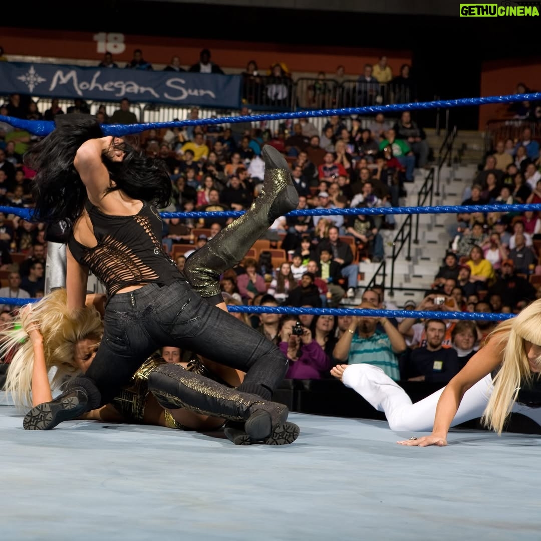 Eve Torres - 6.8K Likes - The Divas Division dissolved into chaos 16 years ago when Melina attacked Maryse (who just defeated Eve Torres) and then was attacked by Michelle McCool! #wwe #smackdown
