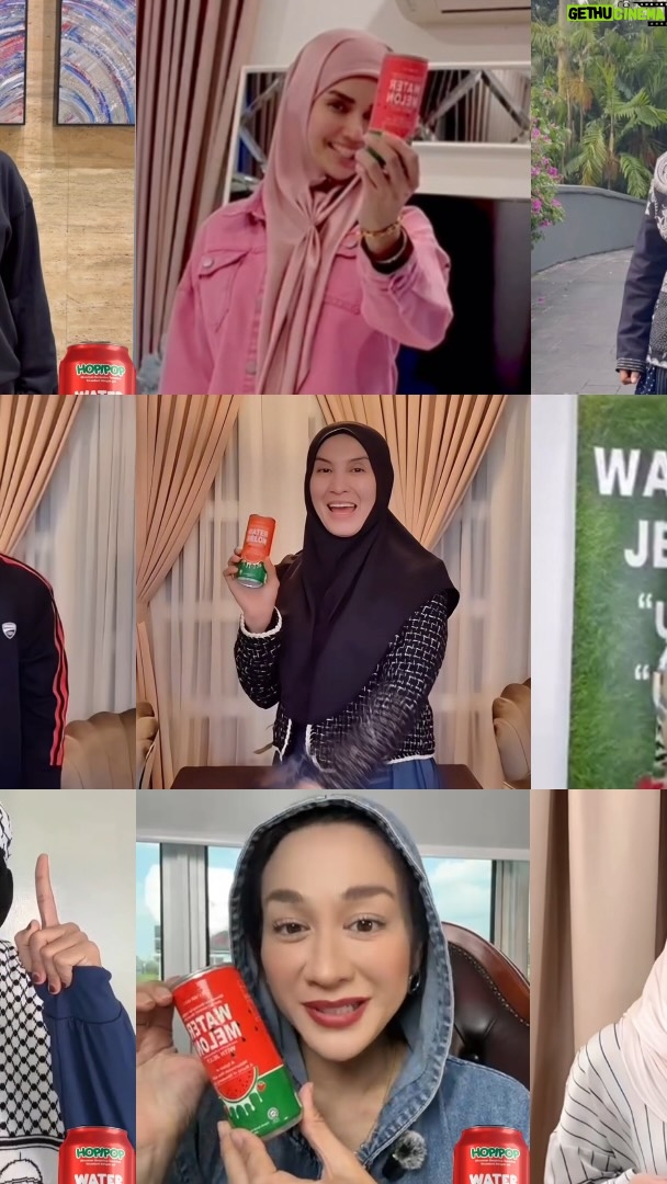 Faezah Elai - 11.1K Likes - TEKAN LINK DI PROFILE TO PURCHASE.
Trima kasih kepada rakan artis dan media yang support dan menyambungkan rangkaian MISI TO GAZA ini .❤️🍉 

Mari kita bersatu.. satu tin anda sejuta harapan.
Setiap kali kita minum Hopipop,
ada RM1.00 mengalir kepada Cinta Gaza Malaysia 🤍
Air yg sangat sedap, ada vitamin c, sangatt menyegarkan!!

#watermelonmovement #hopipop