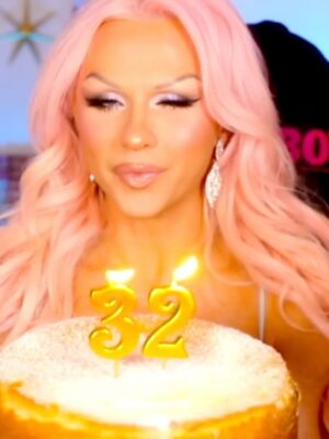 Farrah Moan Instagram - she’s 32 !🎂🎉✨ Couldn’t be happier with where my life is right now:) i had such a great time celebrating my bday on stream 💕 so thankful to have such amazing people in my life, & such an incredible community around me 💝 3 1/2 years sober and the healthiest & happiest i’ve ever been in my adult life 🫶🏻 happy birthday to me ♍️🌟✨