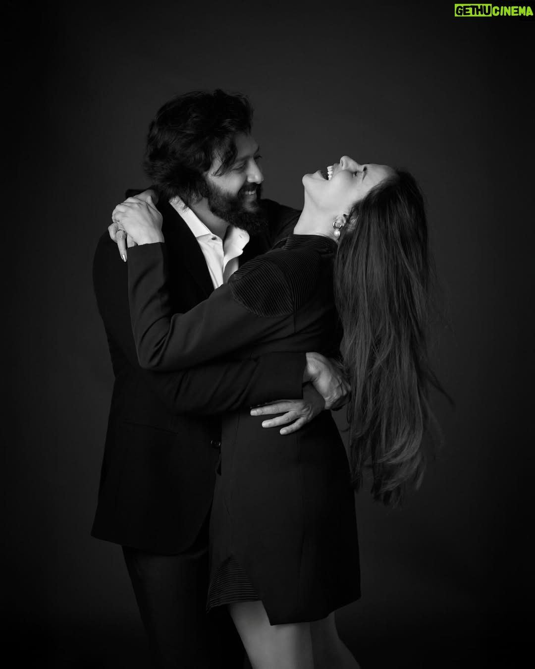 Genelia D'Souza - 2.2 Million Likes - My Dearest @riteishd 
I know everyone who knows us, wonders how we are inseparable and yet so happy about it, even after all these years..
But the truth is it’s all YOU

You are love 
You are grace 
You make laugh and even if I cry you wipe away every tear.
You have the most amazing ways of making a connection and everyone feels they matter, when they are in your company and for me, I have you 24-7, just imagine what I get to experience from the man who has a heart of gold 💚

I will celebrate you everyday, every minute, every second because you are all that and more
Happy Birthday my heartbeat 
You have my heart just keep it safe with you 💚
