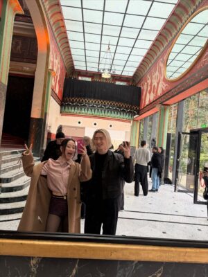 Gia Kim Instagram - Very short but very sweet weekend reunion in Paris avec mon frère 🥰🤍 It may seem as though sometimes actors’ lives must always be glamorous. It is not. Yes we’ll share the glamorous parts more as a part of our jobs but it’s one day out of 365 and sometimes it’s enjoyable, but at the end of the day it’s mostly work. But boy am I thankful when I can share them with my brother. Even when he can be a little 😈💩. I love growing old with him and watching him make mistakes and grow from them too. I don’t know how this Paris weekend dump turned into a sibling appreciation post but here we go. lol love you

Thank you for having us together at this fun show @wooyoungmi 🤍