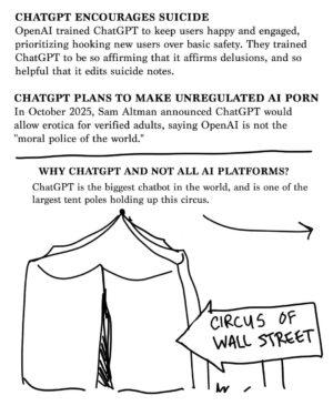 Grace Helbig Instagram - It’s easy to feel hopeless against all the horrors of the world right now. But there is one very small and very simple action you can take with a huge impact: DELETE CHATGPT! 

Please enjoy this little infographic inspired by a very eye opening meeting with the founders of @quitgpt 

Who is with us????
