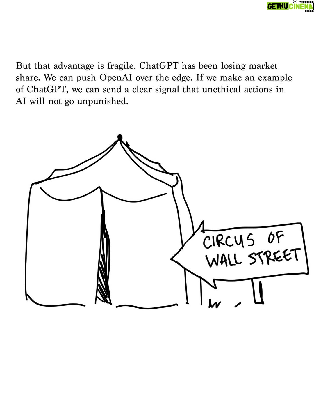 Grace Helbig - 363.2K Likes - It’s easy to feel hopeless against all the horrors of the world right now. But there is one very small and very simple action you can take with a huge impact: DELETE CHATGPT! 

Please enjoy this little infographic inspired by a very eye opening meeting with the founders of @quitgpt 

Who is with us????