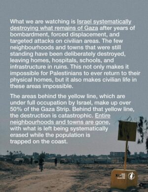 Greta Thunberg Instagram - 🚨 RAFAH HAS BEEN ETHNICALLY CLEANSED AND FLATTENED 🚨

Despite calls from governments globally that Rafah was a red line, Israel ethnically cleansed the city and flattened it, showing that despite global condemnation, Israel continues to operate under total impunity.

TAKE ACTION

* This post includes a free email template — send it to your elected official today - click the link in @humantiproject’s bio, or visit Humanti.org
* You can also use the template as a call guide. Find your MP’s, representative’s or elected official’s number online and speak to them directly.

Sources on Slide 10