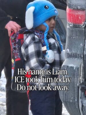 Greta Thunberg Instagram - This 4 yr old was forced into an ICE vehicle in Columbia Heights at 46th & Polk. This is the “worst of the worst” they claim they’re taking “off the streets.” Spider-Man backpack, Bunny hat.

#ice #usa #landpalestine