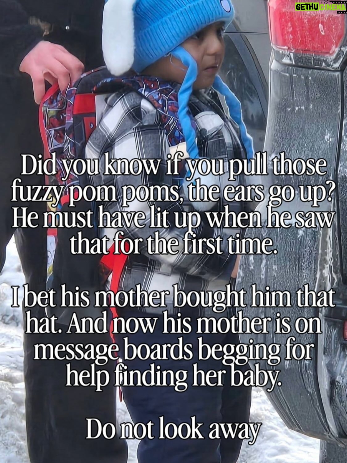 Greta Thunberg - 290.3K Likes - This 4 yr old was forced into an ICE vehicle in Columbia Heights at 46th & Polk. This is the “worst of the worst” they claim they’re taking “off the streets.” Spider-Man backpack, Bunny hat.

#ice #usa #landpalestine