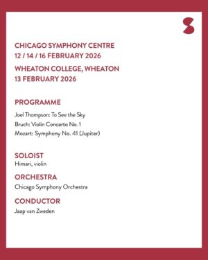 HIMARI Instagram - Another exciting debut for Himari (@himariviolin.official) this week as she joins the Chicago Symphony Orchestra and Jaap van Zweden for four concerts.
She performs Bruch’s Violin Concerto No. 1 in a programme that also includes Joel Thompson’s To See the Sky and Mozart’s Symphony No. 41.
📸Meredith Truax
#himari #kdschmid #artistmanagement