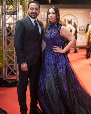 Hagar El Ebiary Instagram - الف مليون مبروك يا حبيبي تكريمك و يارب دايماً ناجح و فرحانة بيك اوي ❤️❤️❤️❤️❤️ @diabel3aw
Styled by : @hanaalmezian
Dress by : @perla.vip.eg
Jewelry: @glamour.jewellery
Hairdresser: @mina_adel92 @noir.egy
Makeup: @alaamahran70
Photographer: @basma.badr.photography