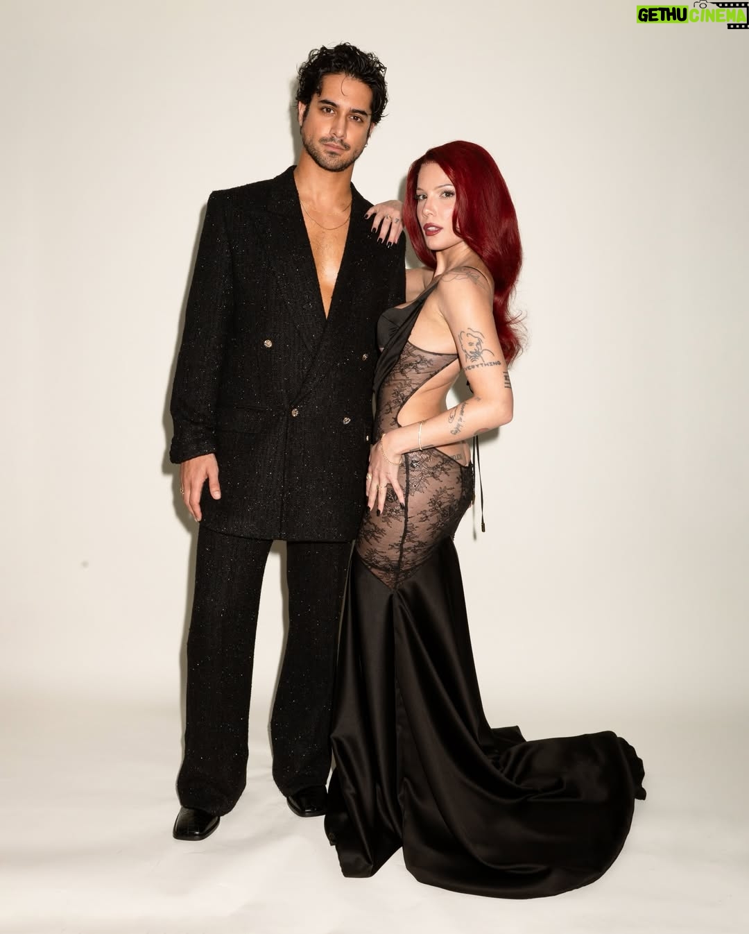 Halsey - 1 Million Likes - special glam for my special man’s special night. 🩸 
last night was the LA premiere for 56 Days on @primevideo and tonight I’ll be onstage in SYDNEY! whirlwind 24 hours, life is feeling so big and beautiful! I’m so proud of @jogia and I can’t wait for everyone to see the show. 

@sethpratt designed and made this dress for me and I don’t think I’ve ever loved a dress more 🥲 @kellygoldybrown made it all possible
@evaniefrausto gave me the Pinot noir goth Jessica rabbit luscious locks 🍷
@sarahpardini captured it all and made me feel like a vampire queen 🗡️

Just an absolutely perfect night. See ya later for more “back to badlands” ♥️
