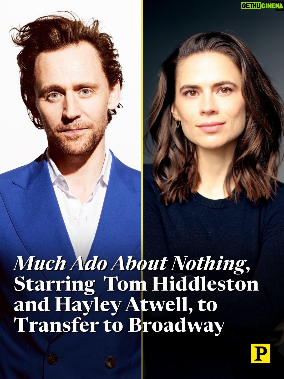 Hayley Atwell - 82.6K Likes - Benedick and Beatrice are coming back to Broadway! The London smash hit revival of Shakespeare’s Much Ado About Nothing (@jamielloydco), starring Tom Hiddleston (@twhiddleston) and Hayley Atwell (@wellhayley), and directed by Tony winner Jamie Lloyd (@jamielloyd), will come to Broadway this fall.

Get all the details at the link in our bio.