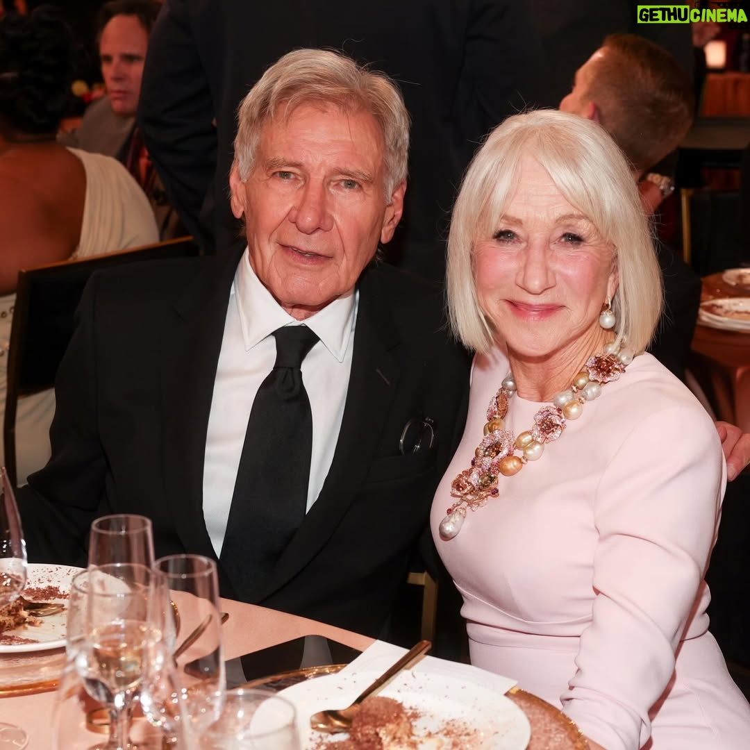 Helen Mirren - 89.3K Likes - I was honoured with the Cecil B DeMille Lifetime Achievement Award by the Golden Globes at an event known as the “Golden Eve”. Harrison Ford presented me with the award!