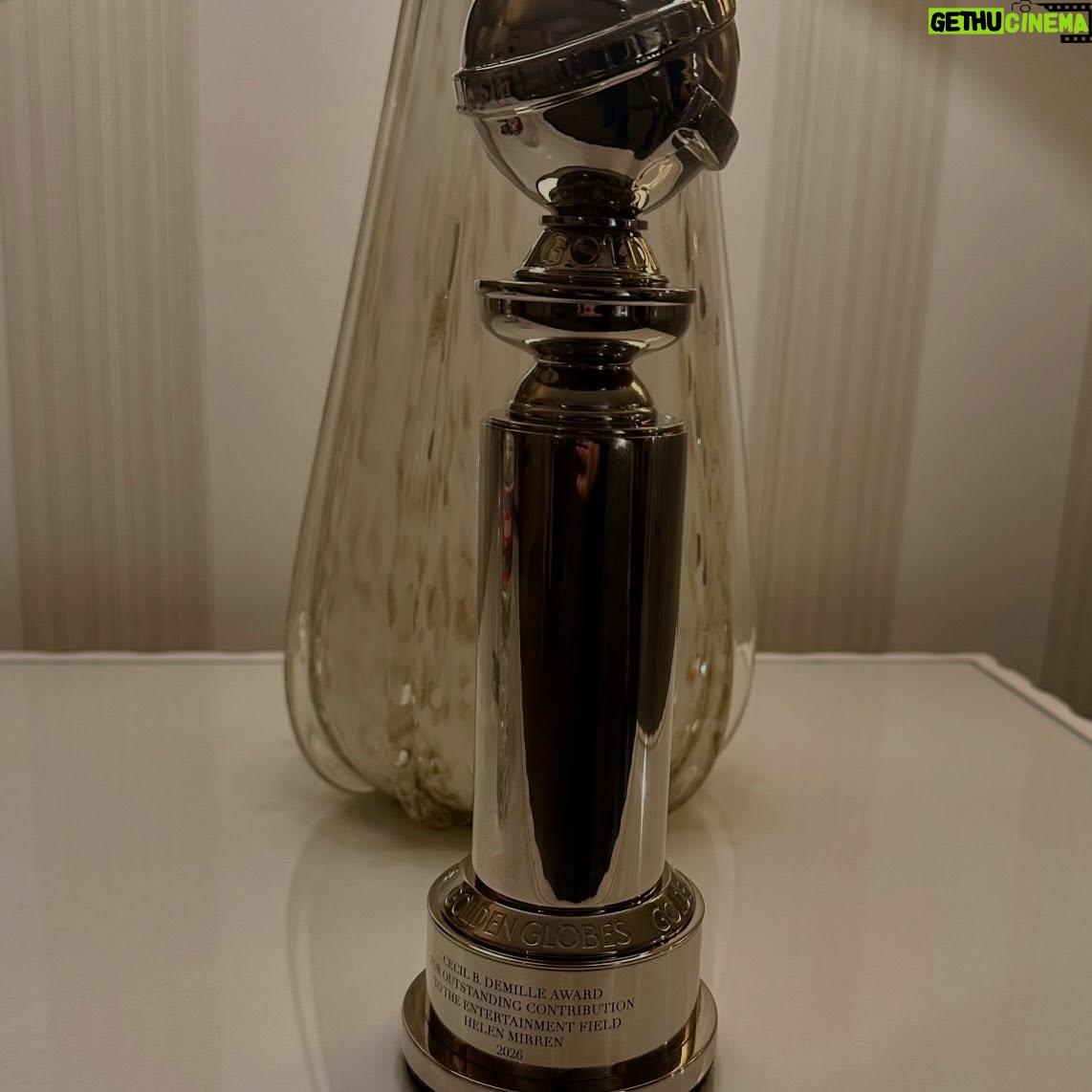 Helen Mirren - 89.3K Likes - I was honoured with the Cecil B DeMille Lifetime Achievement Award by the Golden Globes at an event known as the “Golden Eve”. Harrison Ford presented me with the award!