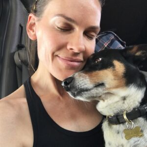 Hilary Swank Instagram - So this happened and it was unexpected… Although any soul transition seems unexpected, doesn’t it? Even if you have time to process it, long before it happens. It still feels sudden. And surreal. And ever so heartbreaking. Please help me in saying goodbye to our dear four-legged family member, Kai. 
He was a such a good boy, and if there’s one thing he’ll always be remembered for, it was his sneaky way of becoming everyone’s favorite, when you least expected it. 💘
You will be missed beyond measure. Thank you for being next to me, so steadfast, through so many years and so many transitions. I love you, always and forever. 
See you later, my boy with the polka dot feet and polka dot belly. 🐾🌈🐶