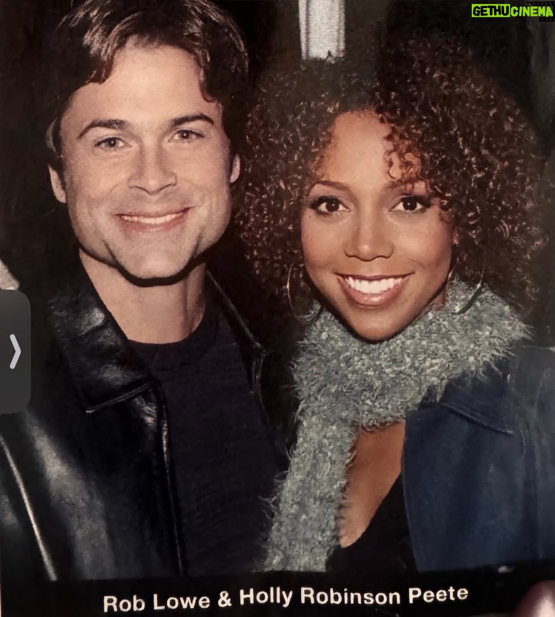 Holly Robinson Peete - 34.9K Likes - Happy Birthday to my buddy of…. Gulp…50 years!! 🤯🤯🤯Friends since 7th grade omggggg! From french class to the talent shows to marriage kids- to rooting for our Dodgers- and so much in between! So glad our friendship has endured the test of many seasons… whewww the stories we got 😅😅 Love you @roblowe 🎂 🎉
(By the way this song was a hit back in jr high! Float on, baby!)
