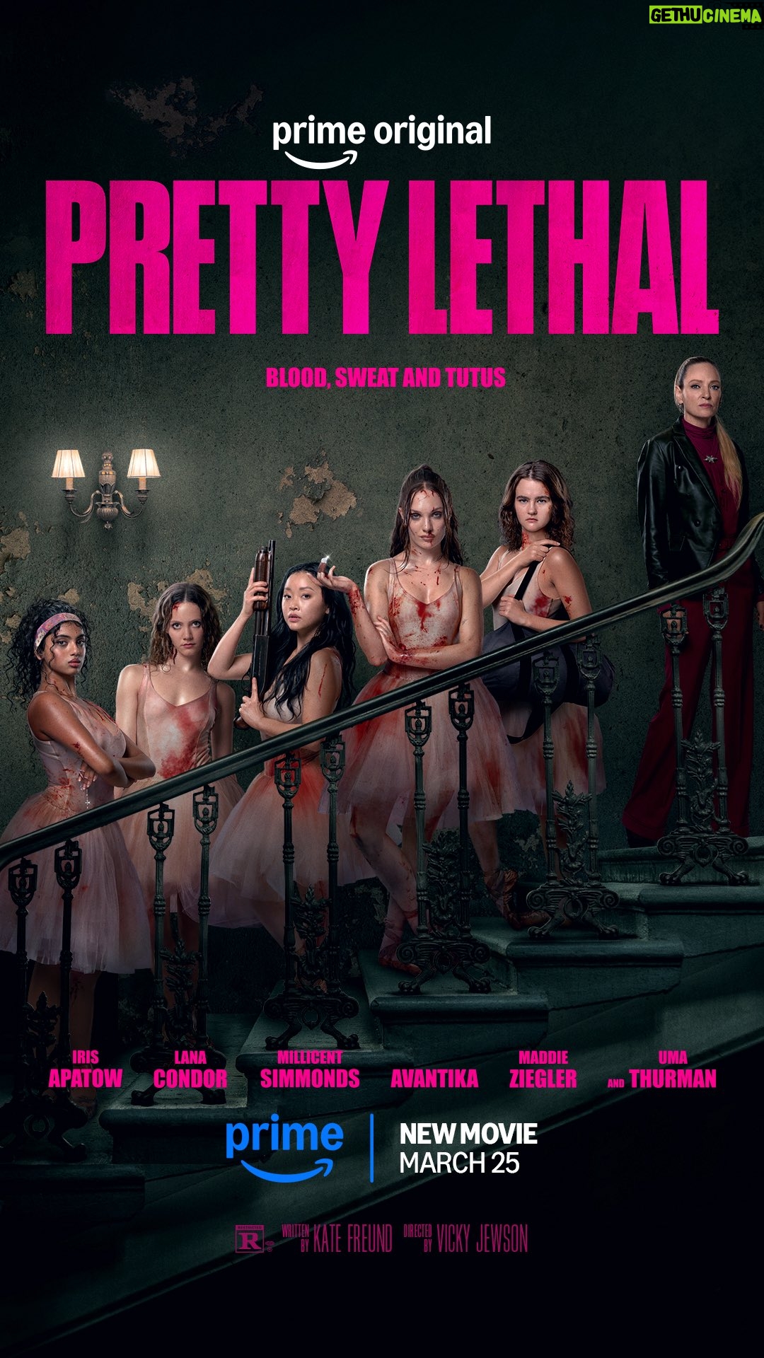 Iris Apatow - 282.5K Likes - Blood, sweat, and tutus. Pretty Lethal coming to @primevideo on March 25.🩸🩰🔪