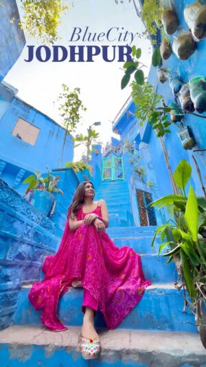 Iti Acharya Instagram - Blue walls, golden light, and stories written over centuries. 💙

In Jodhpur, every lane feels like a living museum, where heritage isn’t preserved behind glass… it’s lived every day.

Watched over by the magnificent Mehrangarh Fort, this city stands as a timeless reminder of Rajasthan’s royal soul.

The colors, the calm, the culture — everything here makes you pause and feel proud of India’s incredible heritage. 🇮🇳

Grateful to witness this beauty with my own eyes.

Padharo Mhare Des. ✨

Concept & shot by @dreaming_world_07 

#jodhpur #rajasthan #incredibleindia #travelinstyle #beautifuldestinations