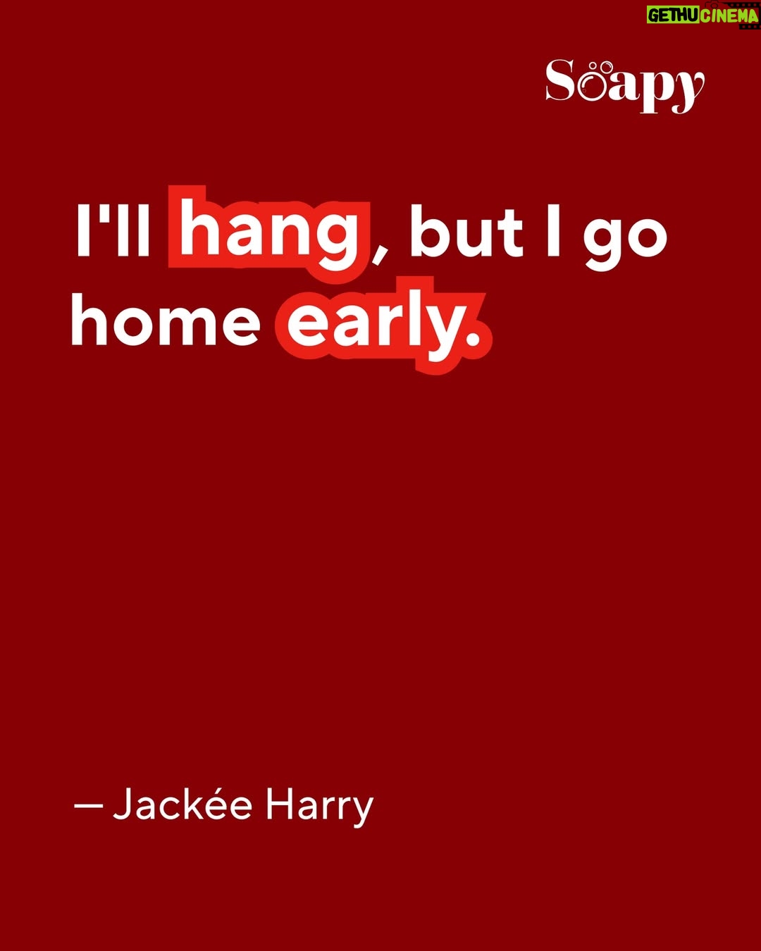 Jackée Harry - 1.2K Likes - On this week’s episode of the #Soapy Podcast, we sit down with the iconic @jackeeharry who’s a hardworking actress and is extremely passionate about her craft. Don’t miss it!