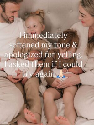 Jamie Otis Instagram - I started apologizing to my kids when I’m wrong. It started when Henley was about 3. I read somewhere about how we didn’t grow up with that type of behavior from our parents, but if we can change that for our kids, they will feel more respected and will likely listen to us better & feel more comfortable confiding in us when they’re going through hard times.🙏🏻❤️

I’ve been so overstimulated and just irrationally irritable lately. That’s not their fault, though.

So tonight after losing my tempter I said, “I’m so sorry for yelling at you like that!” I asked my kids if they’d forgive me and they hugged me and said sorry for being so loud.🥺🙏🏻❤️

At first it was odd apologizing to my kids when I was wrong. 

It’s not something I’m used to. When I was growing up adults were always right and they never apologized. It just wasn’t the norm.

The norm when I was growing up was:

“You do as I say, not as I do” 

“Come here and I’ll give you something to cry about”

“I don’t even see tears. You’re not even really crying”

“As long as you live under my roof, you’ll follow my rules”

I know that was just the cultural norm, but it didn’t feel good or loving as a kid.

How do we expect our kids to own up to mistakes if they don’t witness their parents doing the same?🤷‍♀️ Apologizing when wrong just makes sense to me now.💕

Any other millennial parents here trying to break cycles and “gentle parent”? Please share all your tips/best resources with me ⬇️🫶