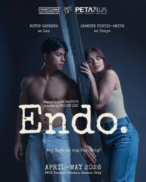 Jasmine Curtis-Smith Instagram - Tickets are now AVAILABLE for ENDO!

Don’t miss this theatrical adaptation of ENDO, based on the film and screenplay Endo (UFO Pictures, 2007), written and directed by Jade Castro!

Experience Tanya (Jasmine Curtis-Smith) and Leo’s (Royce Cabrera) story up close: the push, the pull, the longing, the heartbreak. The stage brings it all to life like never before.

Runs April to May 2026 at the PETA Theater Center!

Grab your tickets today!
🎟️🔗 ticket2me.net/Endo

📸 Jojit Lorenzo

#TicketEasy with #Ticket2Me!
#Endo2026
