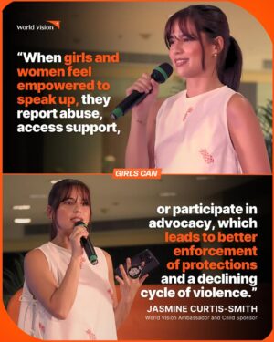 Jasmine Curtis-Smith Instagram - Safe spaces begin with us. Ensuring every girl feels safe is our shared responsibility.

We stand firm in advancing women’s rights so #GirlsCan feel supported, protected and respected. Empowered to thrive in safe and enabling communities.

#WorldVisionPH #MakeHopeReal
#WEcanbeEquALL #WomensMonth