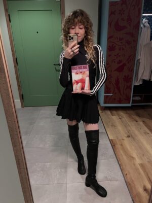 Jennette McCurdy Instagram - i had a great time speaking in san jose. it was so nice getting to talk about Half His Age - i cannot wait for it to come out !! i love this book so much and am honored to be able to have these kinds of events/conversations, and truly hope to inspire or help in some way. 💜

p.s. if you want to pre-order a signed copy of Half His Age, the link is in my bio