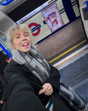 Jennette McCurdy Instagram - so exciting to see the support for Half His Age all around the streets of London and Manchester (also i literally saw posters four times on the tube and was freaking out ?!?). thank you to the UK for making HHA the #1 novel, and to my incredible UK publisher @4thestate. still can’t believe it all and am so, so grateful. 💜