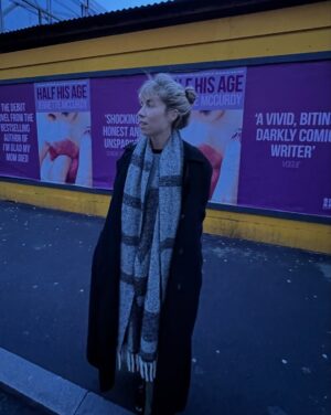 Jennette McCurdy Instagram - so exciting to see the support for Half His Age all around the streets of London and Manchester (also i literally saw posters four times on the tube and was freaking out ?!?). thank you to the UK for making HHA the #1 novel, and to my incredible UK publisher @4thestate. still can’t believe it all and am so, so grateful. 💜