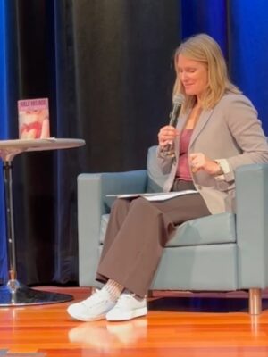 Jennette McCurdy Instagram - i had a great time speaking in san jose. it was so nice getting to talk about Half His Age - i cannot wait for it to come out !! i love this book so much and am honored to be able to have these kinds of events/conversations, and truly hope to inspire or help in some way. 💜

p.s. if you want to pre-order a signed copy of Half His Age, the link is in my bio