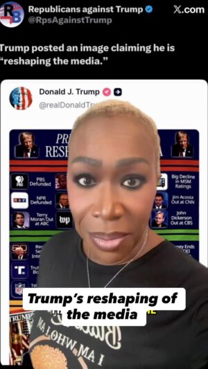 Joy Reid Instagram - Trump’s total reshaping of the media is a five-alarm fire. 

Committee member @joyannreid — who Trump bragged about being fired from MSNBC — breaks it down & says the least we can do is exercise and fight for our First Amendment rights.