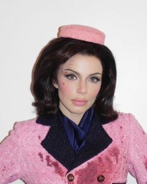 Julia Fox Instagram - I’m dressed as Jackie Kennedy in the pink suit. Not as a costume, but as a statement. When her husband was assassinated, she refused to change out of her blood-stained clothes, saying, ‘I want them to see what they’ve done.’ The image of the delicate pink suit splattered with blood is one of the most haunting juxtapositions in modern history. Beauty and horror. Poise and devastation.
Her decision not to change clothes, even after being encouraged to, was an act of extraordinary bravery. It was performance, protest, and mourning all at once. A woman weaponizing image and grace to expose brutality. It’s about trauma, power, and how femininity itself is a form of resistance. Long live Jackie O ♥️ (hair by @johnnovotny make up by @jake__dupont)