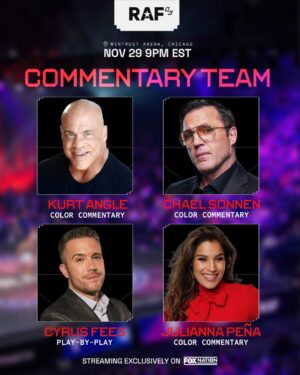 Julianna Peña Instagram - STACKED booth for RAF03 😮💨
Watch exclusively on @Foxnation NOV 29 at 9 PM EST