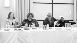 Karen Gillan Instagram - Officially kicking off production of JUMANJI, at our cast table read in Los Angeles - where we will film as well 👏🏾👏🏾 🥂 

What a massive, fun, heartfelt adventure. 
Feels emotionally appropriate for our beloved JUMANJI franchise to end on this beautiful grace note of our final film. 

Amazing to get the whole gang back together, and our jaws were hurting from laughing so hard 😂😂

We all talked about how much we’ve missed this kinda joy and fun 🥹😊 🤜🏾🤛🏻

Let’s make a good one. 

“…in order for you to end the game, you must save Jumanji and call out its name…” 

#Jumanji 
#StartOfProduction 
#Sony 

CHRISTMAS 2026 🎄🎲 

Directed by Jake Kasdan 
Written by Jake Kasdan, Jeff Pinkner, Scott Rosenberg

✨ the significance of the 🎲 in the last picture, is a little Easter egg that my character, Dr. Smolder Bravestone wears on a necklace in our final film. It’s the dice from the original 1995 JUMANJI and a way of paying homage, love and respect to the great Robin Williams ✨