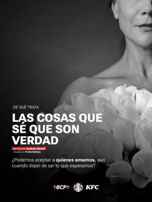 Karina Jordán Instagram - Esta es la historia de una familia que, como la tuya, ha construido su vida sobre certezas. O al menos eso creen.
Una obra sobre crecer, transformarse y aceptar que quienes amamos también pueden ser distintos.
LAS COSAS QUE SÉ QUE SON VERDAD🤍
ESTRENO: 28 DE MARZO
🎟️Compra tus entradas en preventa a S/49 y asegura los mejores asientos en el teatro.
🎟️Entradas en el link de nuestro perfil, en la boletería del teatro desde las 3pm, o al WhatsApp 941 365 092.
Gracias a KFC, Starbucks y ВСР.