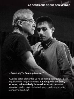 Karina Jordán Instagram - Esta es la historia de una familia que, como la tuya, ha construido su vida sobre certezas. O al menos eso creen.
Una obra sobre crecer, transformarse y aceptar que quienes amamos también pueden ser distintos.
LAS COSAS QUE SÉ QUE SON VERDAD🤍
ESTRENO: 28 DE MARZO
🎟️Compra tus entradas en preventa a S/49 y asegura los mejores asientos en el teatro.
🎟️Entradas en el link de nuestro perfil, en la boletería del teatro desde las 3pm, o al WhatsApp 941 365 092.
Gracias a KFC, Starbucks y ВСР.
