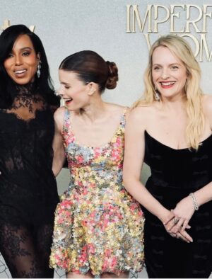 Kate Mara Instagram - #ImperfectWomen premiere with babes @kerrywashington and #ElisabethMoss

@appletv March.18