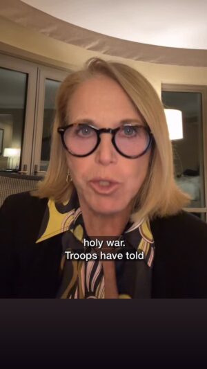 Katie Couric Instagram - Something on my mind before I turn in. Based on reports from the Military Religious Freedom Foundation (MRFF) in early March, over 200 U.S. service members across all branches of the military have reported that some commanders are framing the war with Iran as a biblically sanctioned "holy war". This, as Secretary of Defense Pete Hegseth has held nine monthly Pentagon prayer services that have included religious leaders associated with Christian Nationalism.
