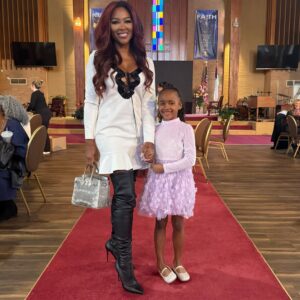 Kenya Moore Instagram - 95 years young! The matriarch of the family turns 95 years old! What a blessing that my daughter has the honor of knowing her great grandmother and meeting her grandmother (my mother) for the first time.

#lifeisgood #family #love #generations #kenyamoore