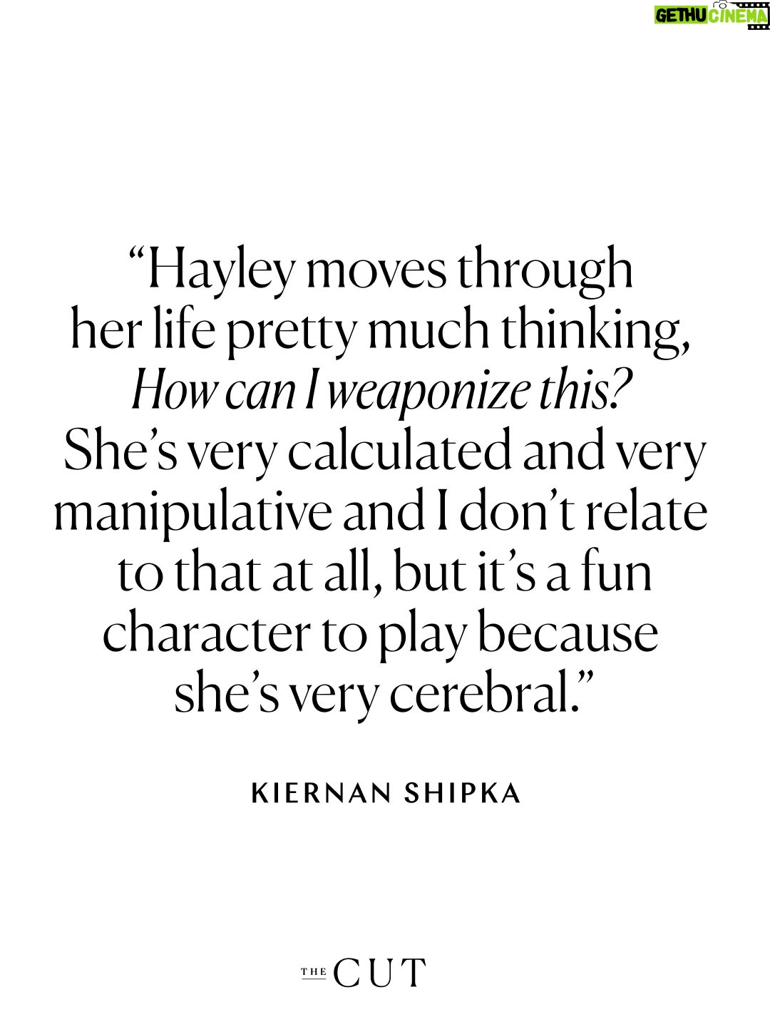 Kiernan Shipka - 17.8K Likes - KIERNAN SHIPKA HIVE OUR STOCK IS UP 📈📊💰🤑

@kiernanshipka was looking for “a fresh start” with her @industryhbo role. But she admits she was initially anxious about getting into the mindset of Hayley Clay, whose first appearances involve a drugged-up sex scene and whose true motivations are revealed slowly over time. “I love what I do and I know that I’m good at what I do, but I approach it as if I’m trying to learn from it,” Shipka says. “I have self-confidence that I can do the job, but I always want to feel a little nervous because that’s what makes me put my whole self into it.”

Ahead of the #Industry season 4 finale, @brookelamantia sipped martinis with #KiernanShipka. Read more at the link in bio.

Photography by @katherinepekala
Written by @brookelamantia
Special Thanks: @damballa.nyc
The Cut, Editor-in-Chief: @lrpeoples
The Cut, Photo Director: @nono_elle_
The Cut, Photo Editor: @sofia_mareque
The Cut, Deputy Culture Editor: @brkmrn