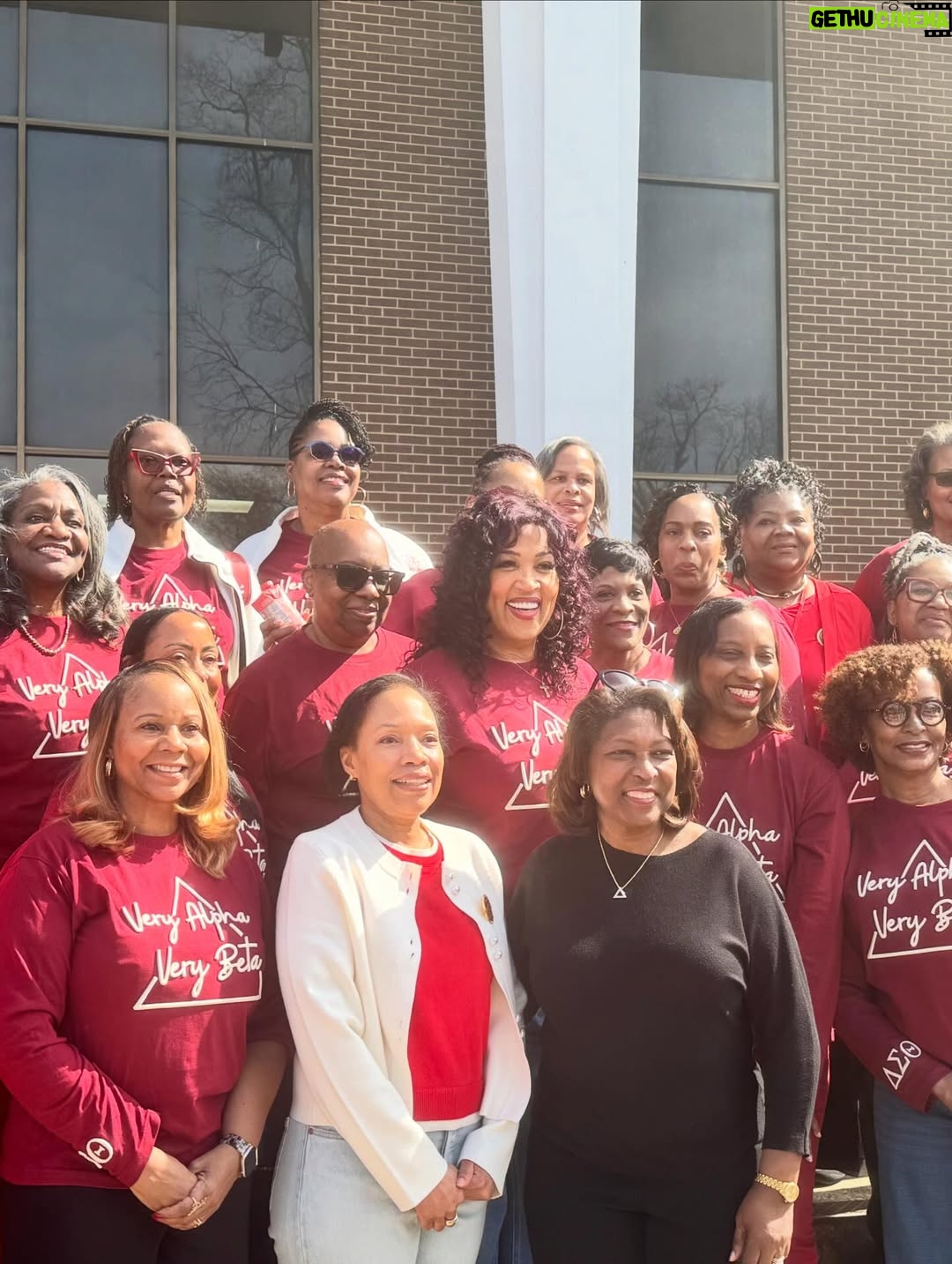 Kym Whitley - 8.8K Likes - 100 years celebration #alphabeta100years 
DeltaSigmaThetaSororityInc FISK UNIVERSITY 💙💛 we had a ball, I love my sorors! There was even an AKA and  a Kappa the group! The President of Fisk University, Dr. Walter Clark she’s about her business and is always fly! #AOML ❤️🫶🏽🔺
