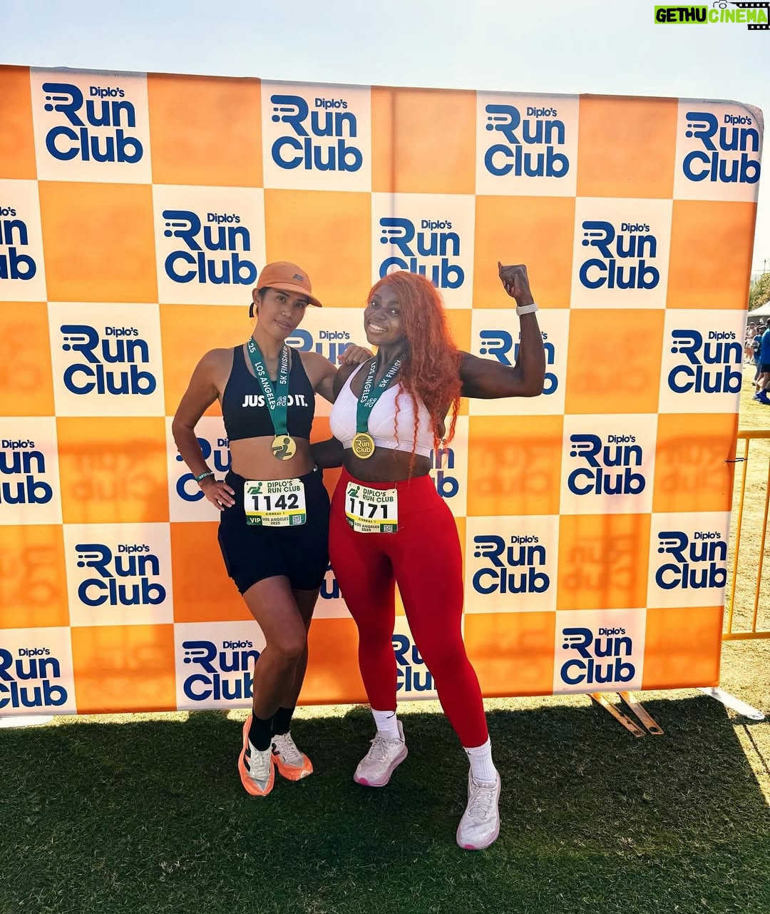 LU KALA - 3.8K Likes - Ran in a 5K race yesterday and my body did not let me down. I did it in 36 mins, 45 mins was my goal🥹🙏🏾 So proud of me!!! S/o my running gyal @mallory.laurenn for keeping me going🧡 @diplosrunclub was litttt!!!!