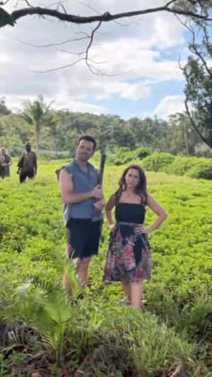 Lacey Chabert Instagram - When we had to use a rope to climb up a mountainside the first day of filming to get to set, I knew this was going to be a true adventure! Filming Lost In Paradise in Fiji was the most incredible experience. This movie is full of heart, comedy, romance and a ton of adventure. I hope you enjoy it tomorrow night on @hallmarkchannel