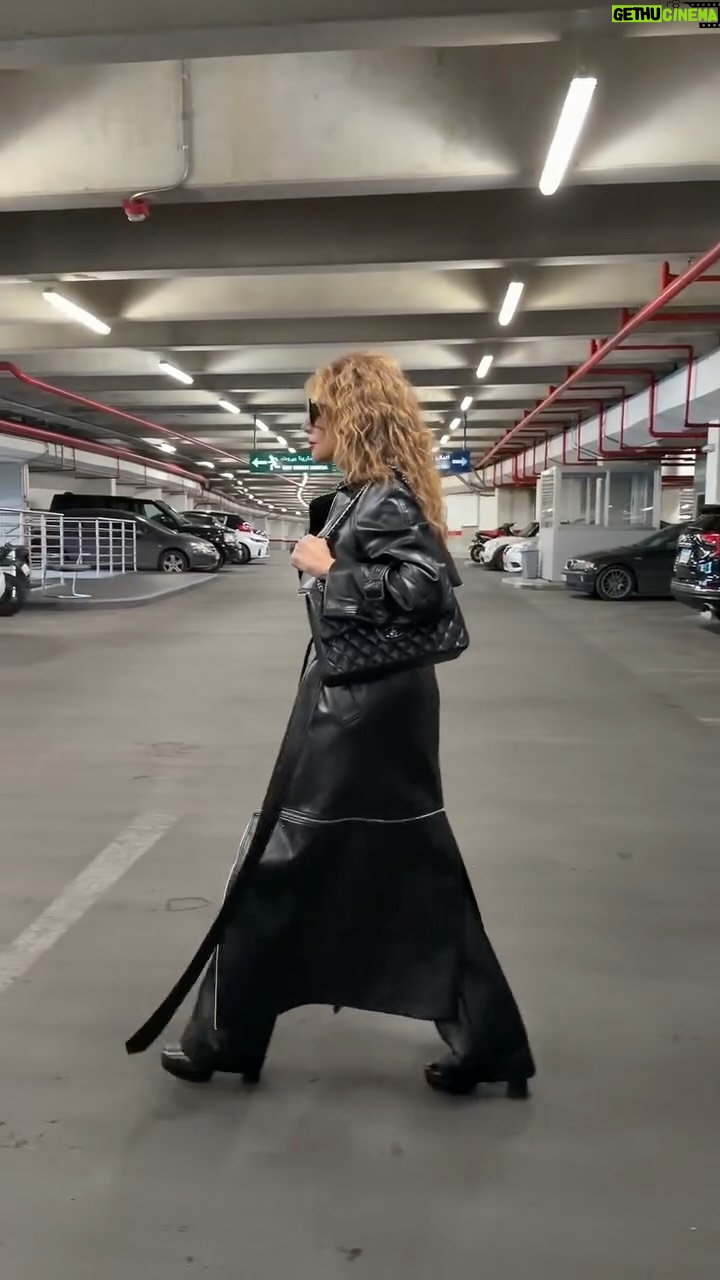 Lama Lawand - 1.5K Likes - 🖤 leather coat designed by @tdtiadib