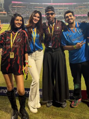 Larissa Bonesi Instagram - The last 3 days have been nothing short of INCREDIBLE! 🏏✨

For the first time ever, I got to experience the electrifying energy of a cricket stadium and witnessing those unforgettable moments live on the field made it even more special. Still getting goosebumps thinking about how lucky I was to be there in those once-in-a-lifetime moments.

Grateful for experiences that turn into memories forever ♥️
Thank you @budweiserindia for making it all so unforgettable and special from day one !! 🙌🏽🔥 

India, I love you 🇮🇳🙏🏻♥️ You deserved it ! Jai Hind !

#BudweiserIndia #InTheHandsOfFans #BudxICC #T20 #Budhotel