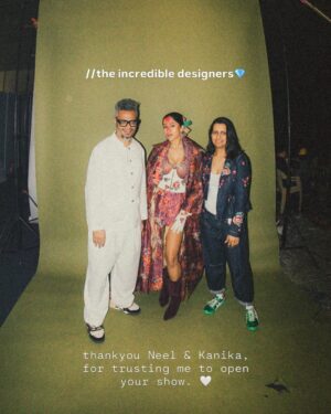 Larissa Dsa Instagram - What an absolute honour to open for @jajaabor2017 at @lakmefashionwk .

Ive always been in awe of ‘Jajaabor’. I first wore the brand in 2023 for an awards night, and I remember Neel & Kanika were kind enough to let me keep the jacket. I was so happy, because the jacket is truly who I am. It’s full of stamps from all over the world. 

Cut to, 2026, When Urja from @gateway.pr asked me if I was open to opening the show for @jajaabor2017. 

I obviously said yes, without even a second thought. 🤍🌎

And here we are today. I believe, this is magic. Things you don’t expect or plan, unfold exactly when they’re supposed to.

Trust the process, go with the flow, and let God take the reins.⭐️