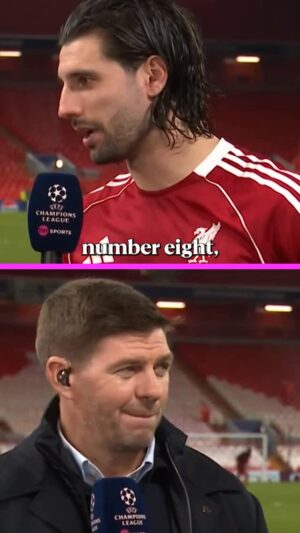 Laura Woods Instagram - That mutual respect between Dominik Szoboszlai and Steven Gerrard 🤝🤩
🎙️ @laurawoodsy