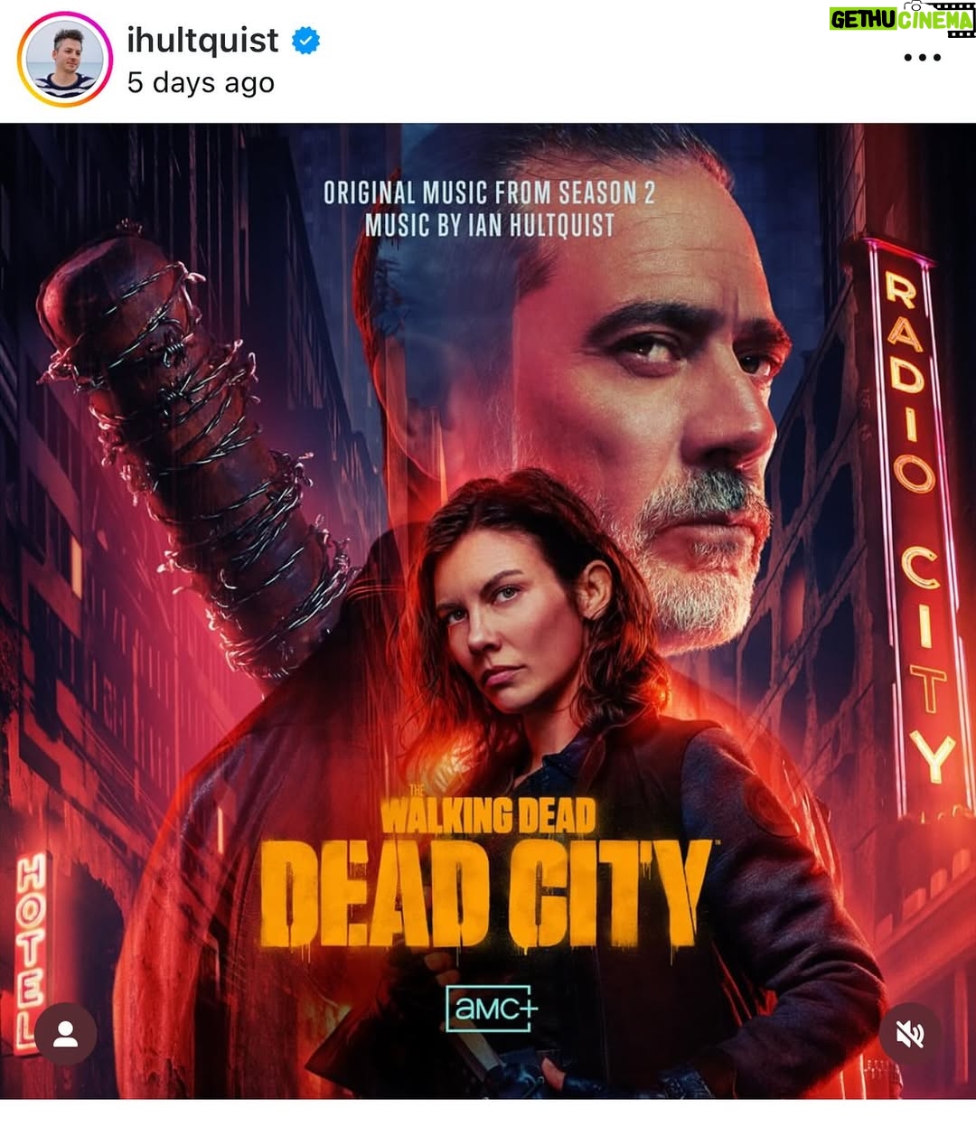 Lauren Cohan - 32.8K Likes - When we started filming each season, Ian would offer early sketches of the themes he was working on for the show. I would listen to them on the drive into work, taking in the city as it is now, and imagining the one that we were going to depict in Dead City. His composing is so integral to the vibe and unique part of the “universe” that @twd_deadcity occupies and I’m so glad his score is out for you to listen to. @ihultquist