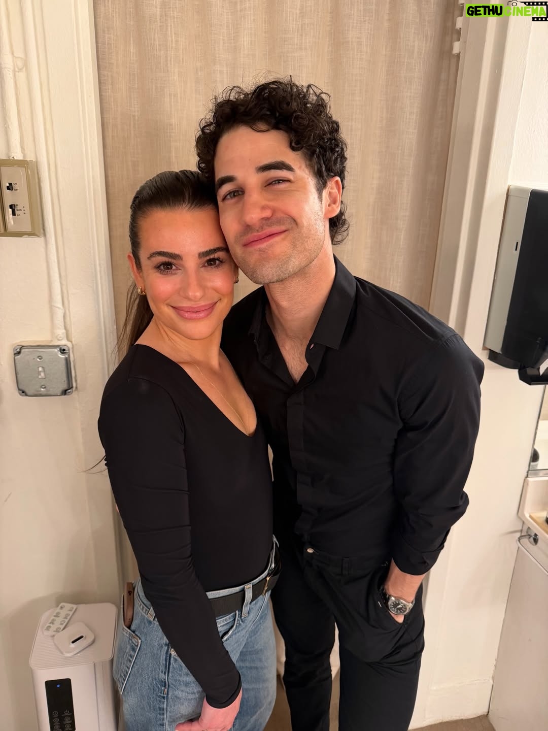 Lea Michele - 211.2K Likes - Blaine and Rachel doing exactly what they dreamed of! @darrencriss, thanks for coming to @chessbway last night.