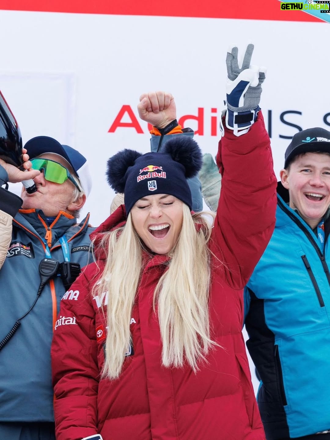 Lindsey Vonn - 184.2K Likes - Well… I’ve had the red leader bib from the first race of the season until now, but in all likelihood tomorrow will be my last day as #1. At the beginning of the season no one would have ever believed I would be even close to this position. And I bet people would have laughed if it was even suggested. But winning the title was my goal… and I came painfully close to achieving it. 

I’m not one to talk about things I’ve achieved but in this instance I feel I need to, maybe more to remind myself than anything else… 

I was on the podium of every single downhill race, including 2 wins. I clawed my way back to #1 in the world after being retired for 6 years with a partial knee replacement and that alone was an incredible achievement I won’t ever forget. Even though in a few days no one will remember that I almost won the season title, I will remember. I didn’t want to win the title to prove anything to anyone. I did it because I knew I could. I just wish I had a chance to fight until the end to try and get it… 

However, as I sit here I have to reflect and wonder; why does a title mean so much to me? Why am I crying over a crystal trophy?

It’s because skiing has always been the thing I love to do most in this world. It has always brought me incredible joy, especially this season. But what I am realizing is that not having one more title doesn’t make this season less extraordinary. It doesn’t take away the joy I had standing in the starting gate or crossing the finish line and seeing #1 next to my name. It doesn’t take away from the incredible time I had with my team and teammates. Singing and dancing with fans and kids in the stadium. Those memories aren’t washed away because of a title. My tears just mean I care. I always have. That’s why I work so hard. Skiing is my passion. Whether I’ll ever be able to do it again is yet to be seen. But at least I have the memories, with or without a title, I feel privileged to have had this adventure.

Wherever this path leads I will find my way. I always do. Skiing is what I love to do but it’s not who I am. There are so many reasons to be happy. So much to be thankful for🙏🏻

Thank you all for coming on this journey with me❤️