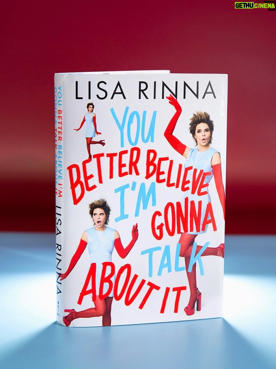 Lisa Rinna - 52.9K Likes - My memoire is officially OUT TODAY 💋 
You Better Believe I’m Gonna Talk About It is officially yours and yes… I spill ALL the tea. I can’t wait to hear what you guys think! 

And YES, I recorded my own audiobook. You’re welcome. Link in bio to order. 
Let’s talk about it.